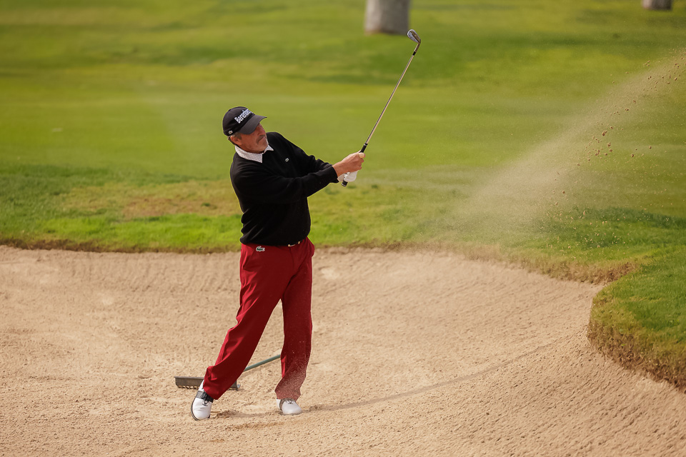 Jose Maria Olazábal in action on day one of the 2024 Olazabal and Friends Charity Pro-Am